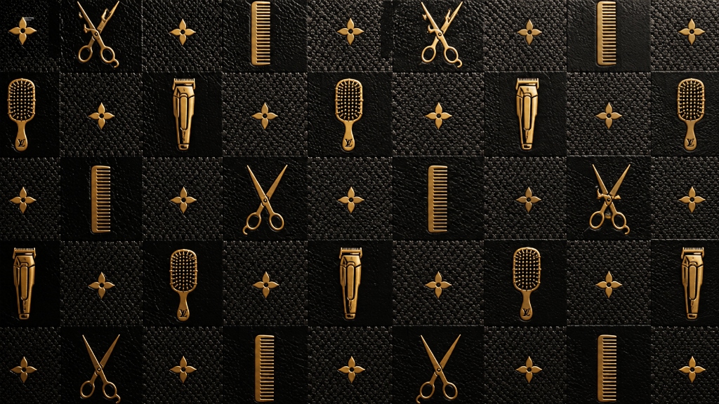 Glamhair Haute Coiffure Monogram Wallpaper Swatch